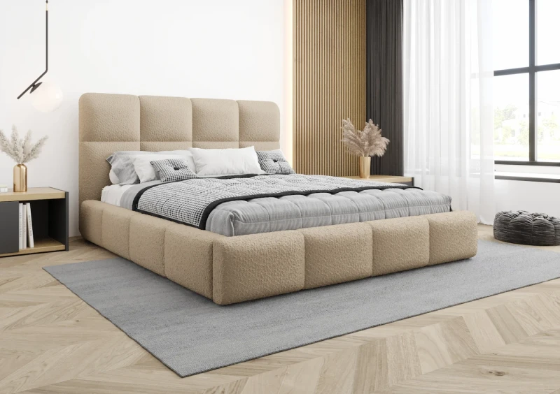 Łóżko tapicerowane ANGELES tkanina abriamo 03