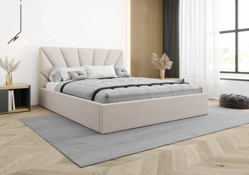 Łóżko tapicerowane LUISA tkanina jasmine 21