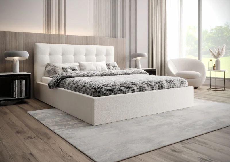 Łóżko tapicerowane NAOMI tkanina legend