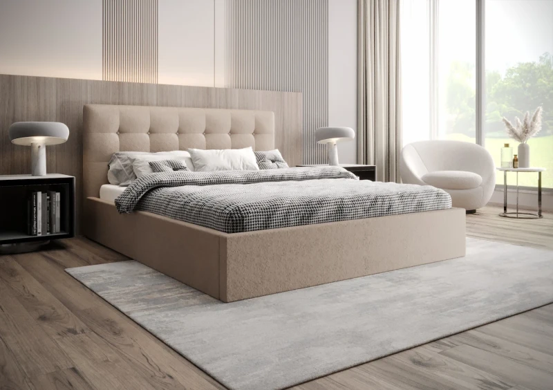 Łóżko tapicerowane NAOMI tkanina legend 3