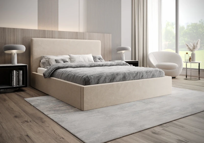 Łóżko tapicerowane SONA tkanina storm 6