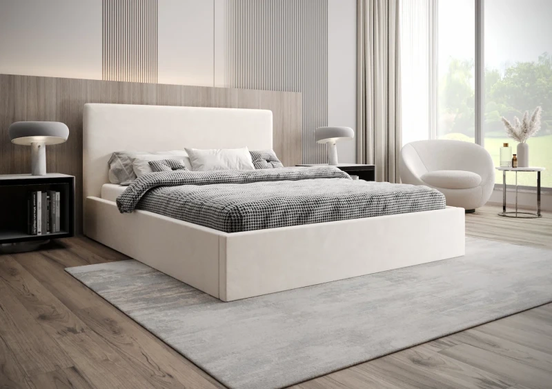 Łóżko tapicerowane SONA tkanina storm 2