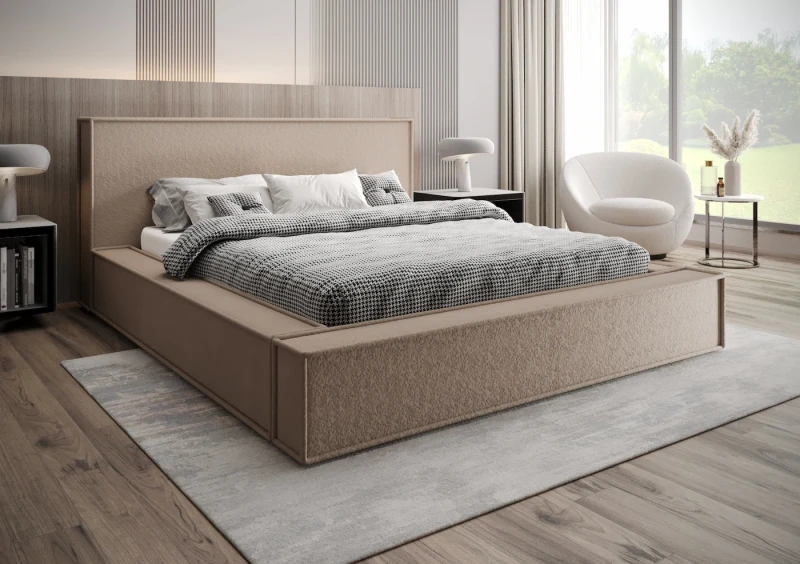 Łóżko tapicerowane FONDI tkanina legend 3