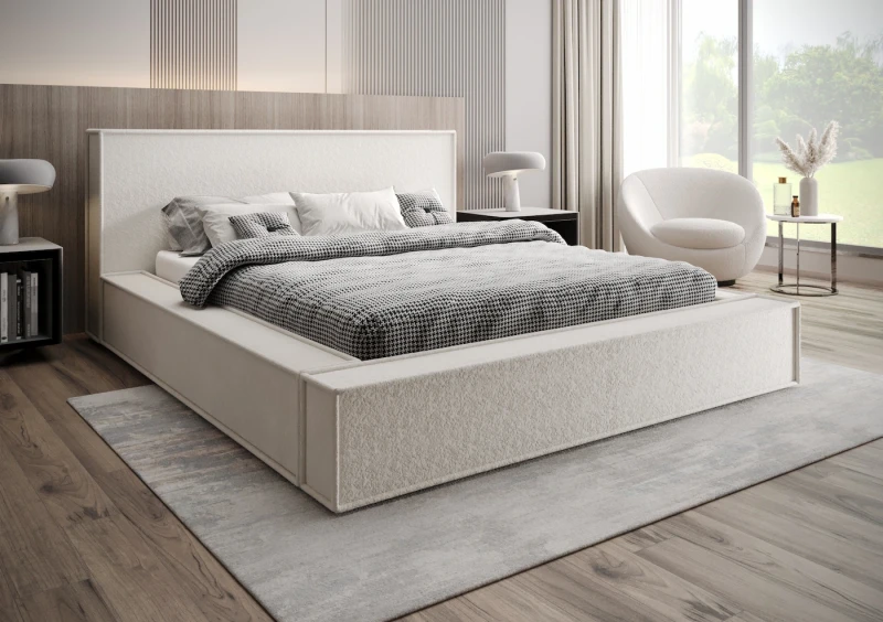 Łóżko tapicerowane FONDI tkanina legend 1