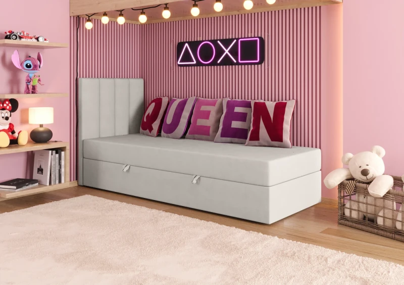 Łóżko młodzieżowe LULU tkanina jasmine 21