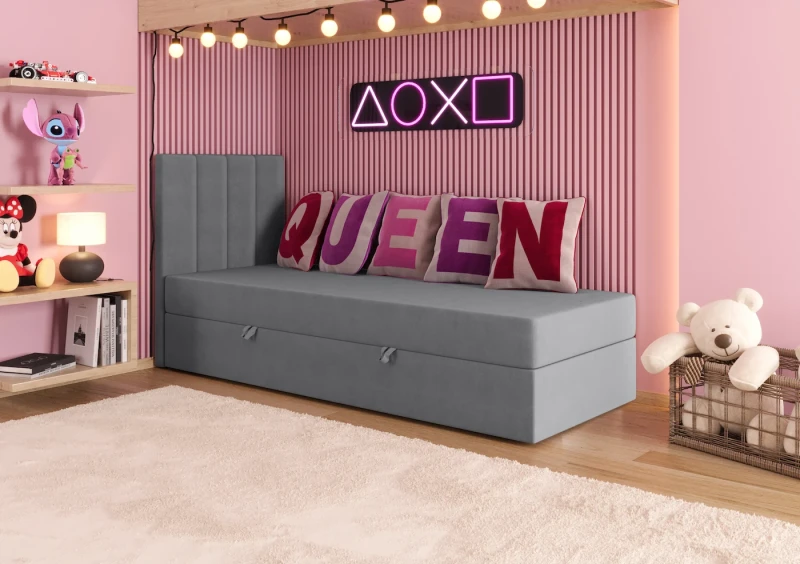 Łóżko młodzieżowe LULU tkanina jasmine 90