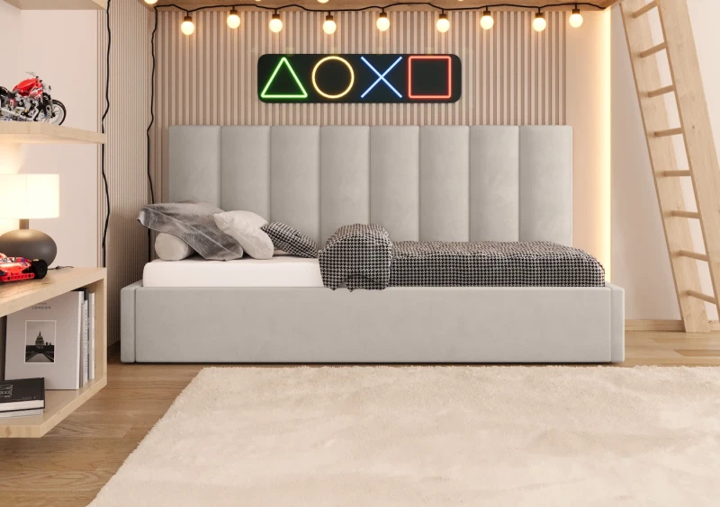 Łóżko młodzieżowe NITRO tkanina jasmine 21 przód