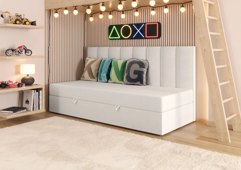 Łóżko młodzieżowe PILOT tkanina storm 2