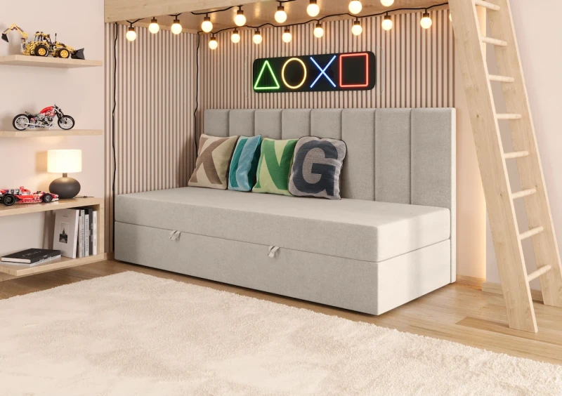 Łóżko młodzieżowe PILOT tkanina storm 6