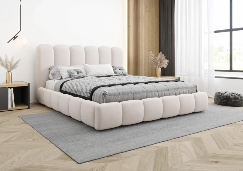 Łóżko tapicerowane LIAM tkanina dream velvet 202.03