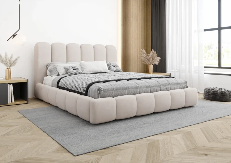 Łóżko tapicerowane LIAM tkanina jasmine 21