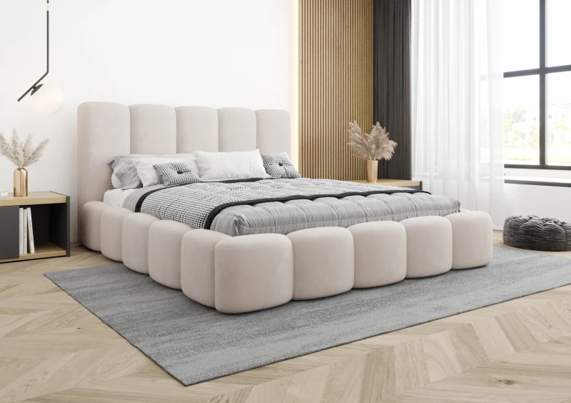 Łóżko tapicerowane BILLIE tkanina jasmine 21