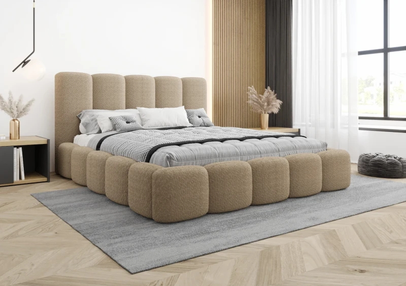 Łóżko tapicerowane BILLIE tkanina abriamo 03