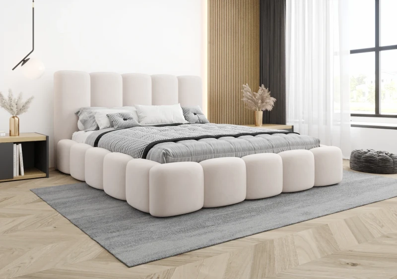 Łóżko tapicerowane BILLIE tkanina dream velvet 202.03