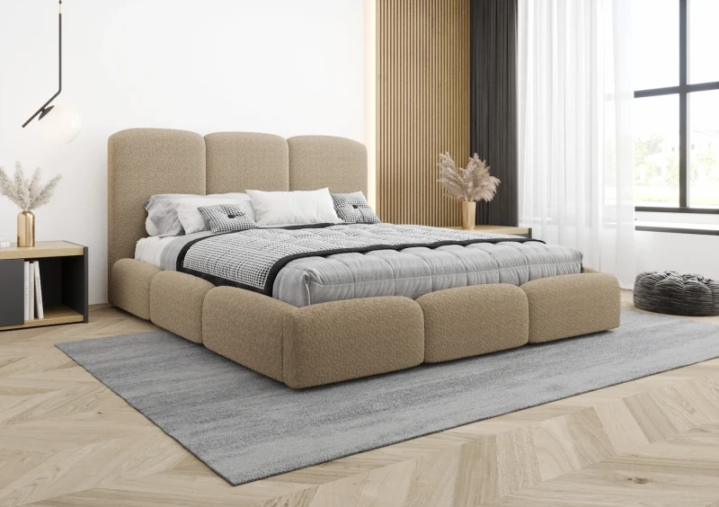 Łóżko tapicerowane ABBIE tkanina abriamo 03