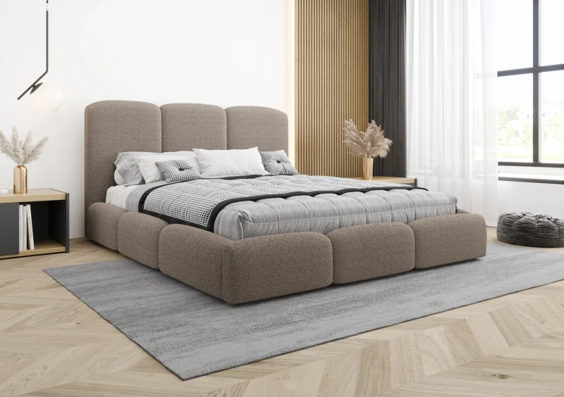 Łóżko tapicerowane ABBIE tkanina abriamo 11