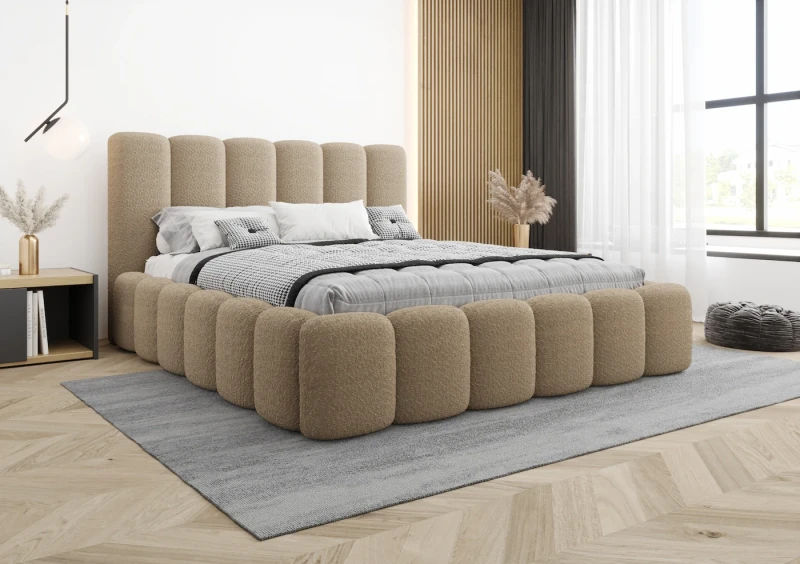 Łóżko tapicerowane EMILLY tkanina abriamo 03