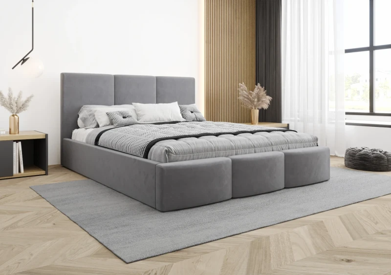 Łóżko tapicerowane MILANO tkanina jasmine 90