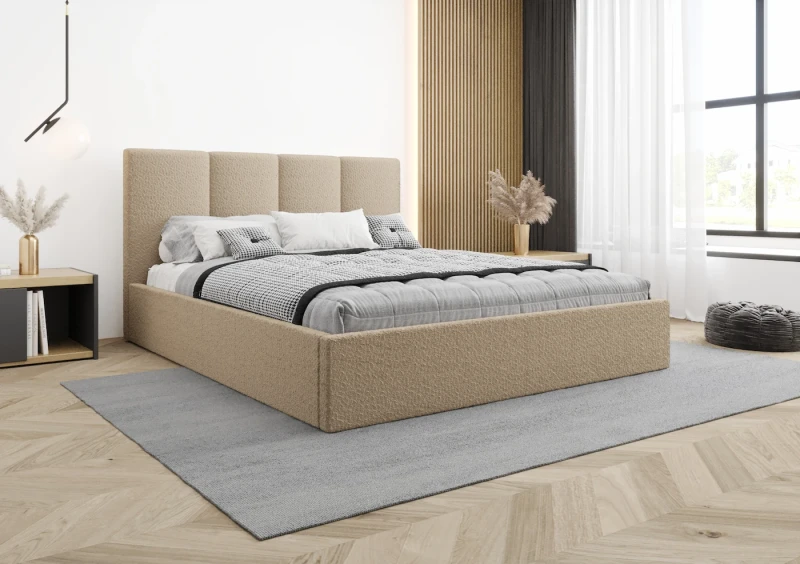 Łóżko tapicerowane NELA tkanina abriamo 03