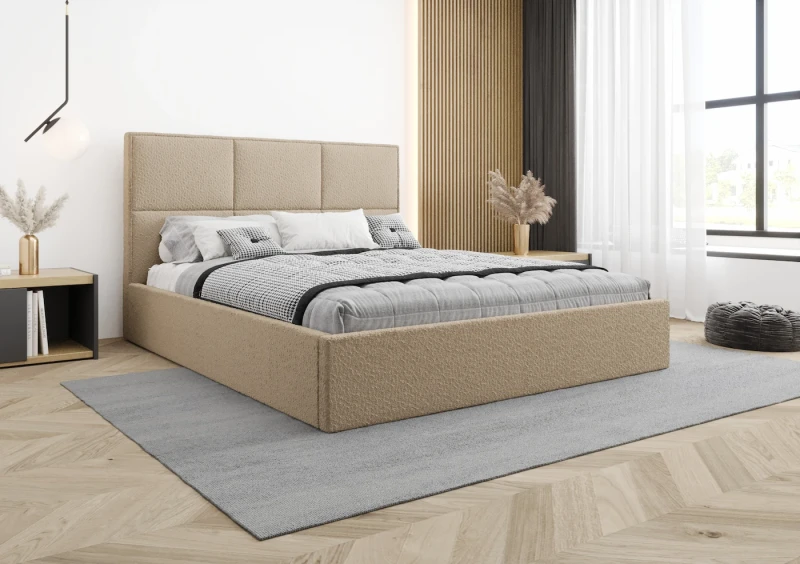 Łóżko tapicerowane TOKIO tkanina abriamo 03