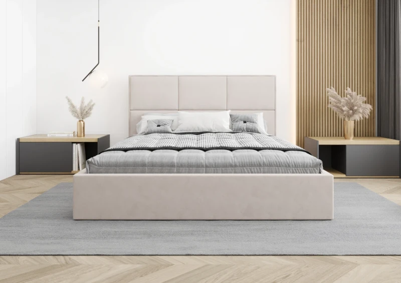 Łóżko tapicerowane TOKIO tkanina jasmine 21 przód