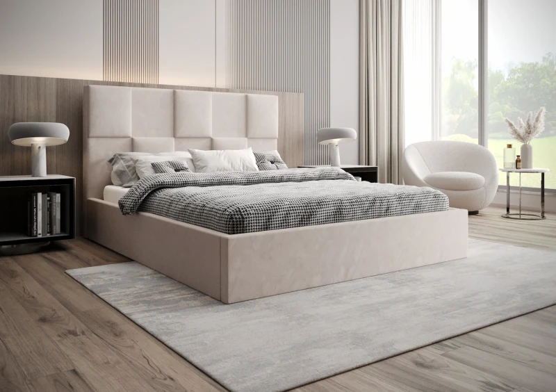 Łóżko tapicerowane EVA tkanina jasmine 21