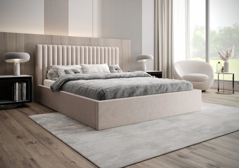 Łóżko tapicerowane OHIO tkanina jasmine 21