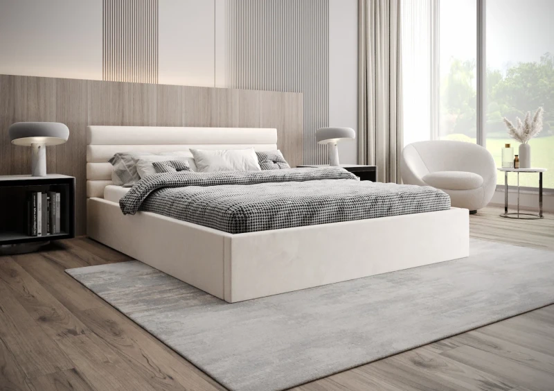 Łóżko tapicerowane CELINE tkanina storm 2