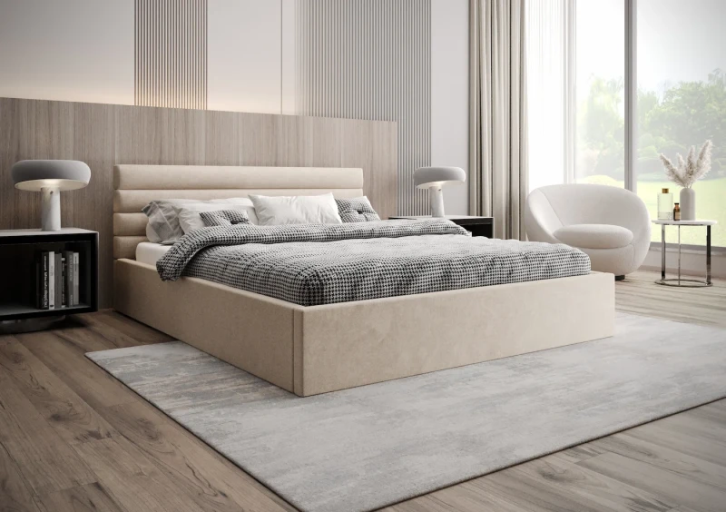 Łóżko tapicerowane CELINE tkanina storm 6