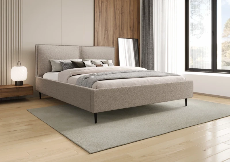 Łóżko tapicerowane na nogach FANCY tkanina abriamo 11