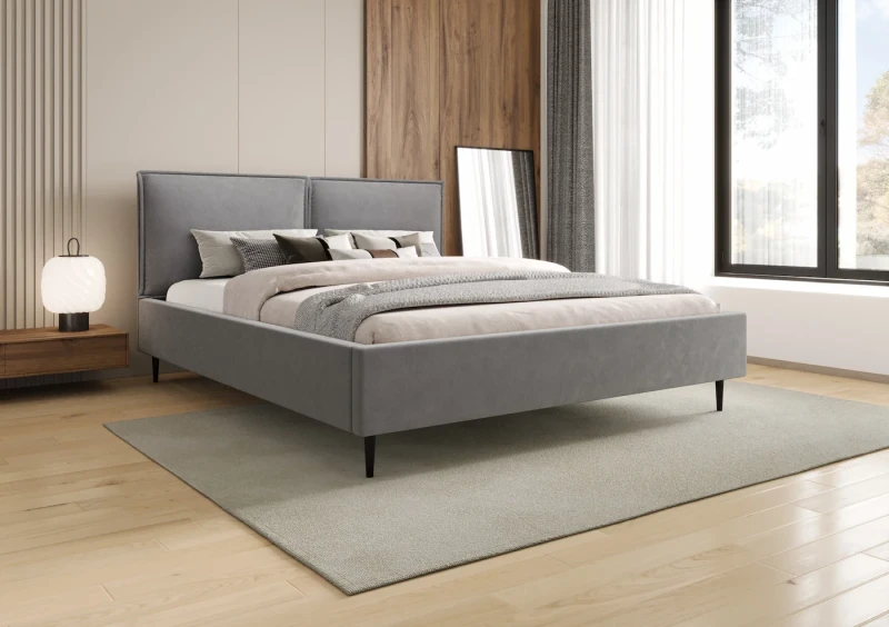 Łóżko tapicerowane na nogach FANCY tkanina jasmine 90