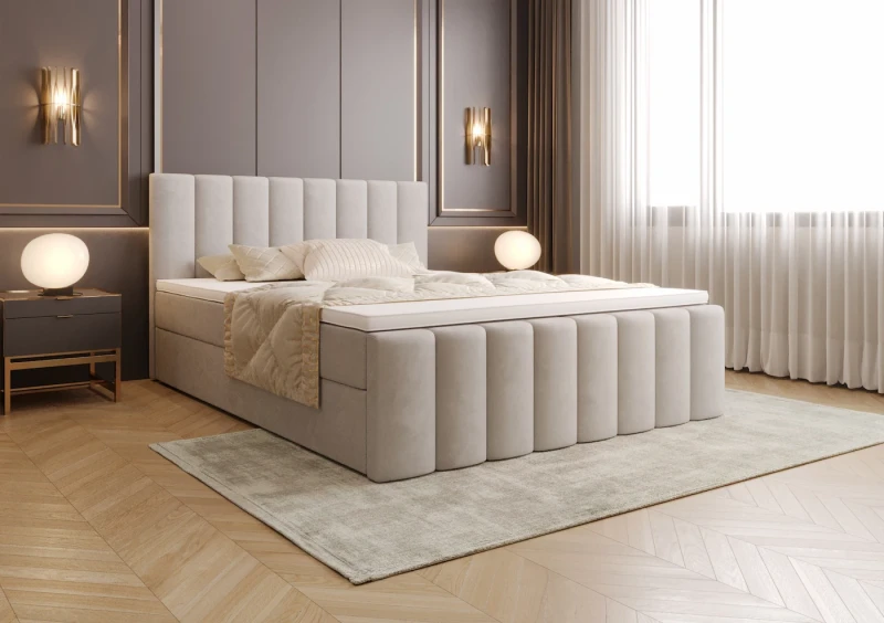 Łóżko kontynentalne VALERIE tkanina jasmine 21