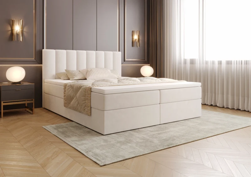 Łóżko kontynentalne JENNA tkanina storm 2