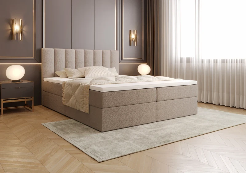 Łóżko kontynentalne JENNA tkanina legend 3