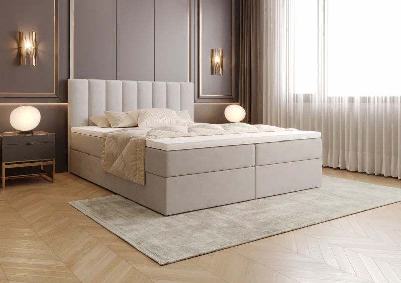 Łóżko kontynentalne JENNA tkanina jasmine 21