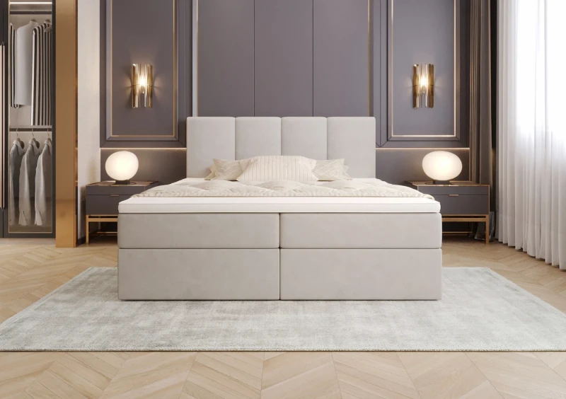 Łóżko kontynentalne ISABEL tkanina jasmine 21 przód