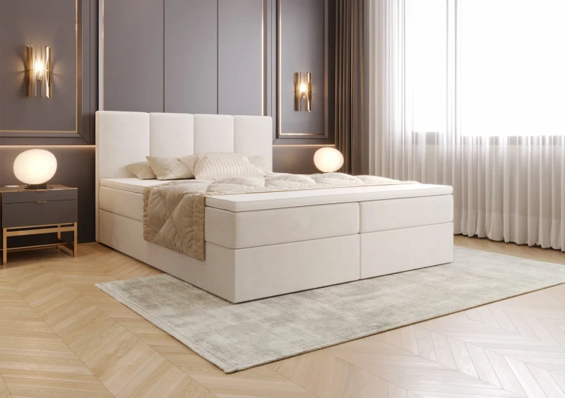 Łóżko kontynentalne ISABEL tkanina storm 2