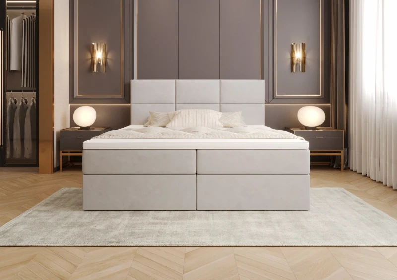 Łóżko kontynentalne DAVINA tkanina jasmine 21 przód