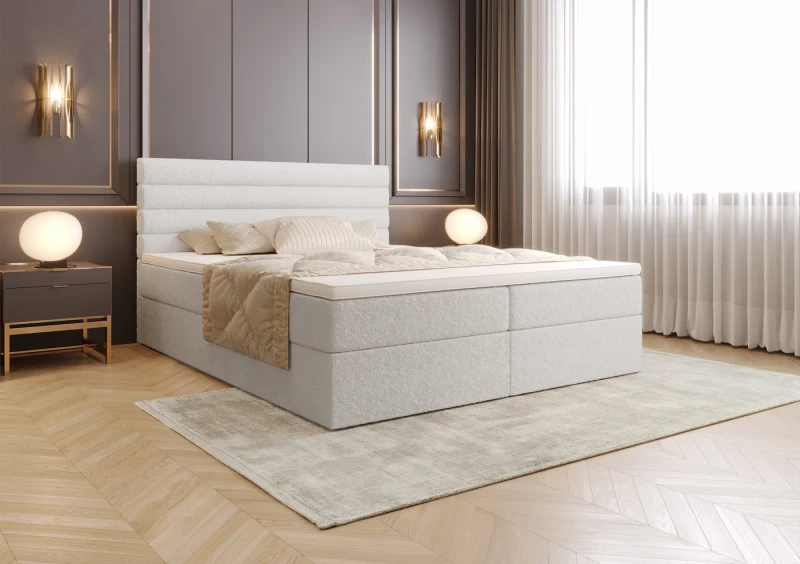 Łóżko kontynentalne KIRA tkanina legend 1