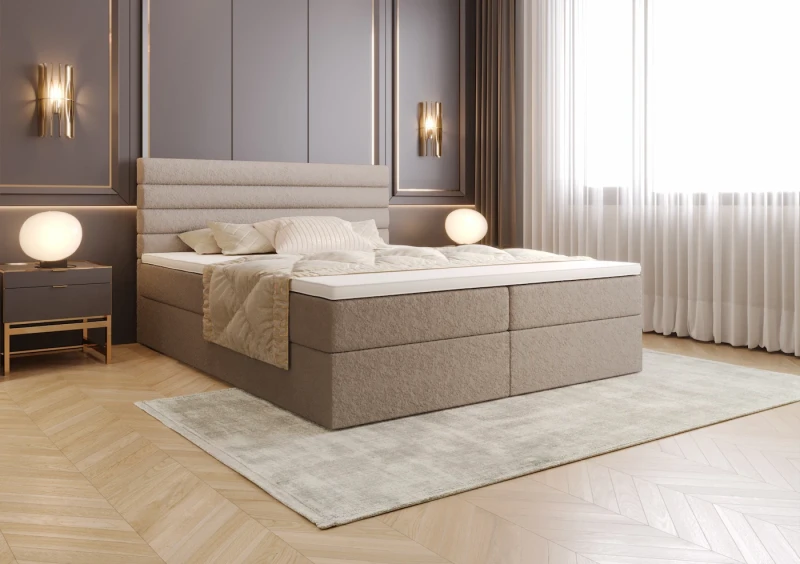 Łóżko kontynentalne KIRA tkanina legend 3