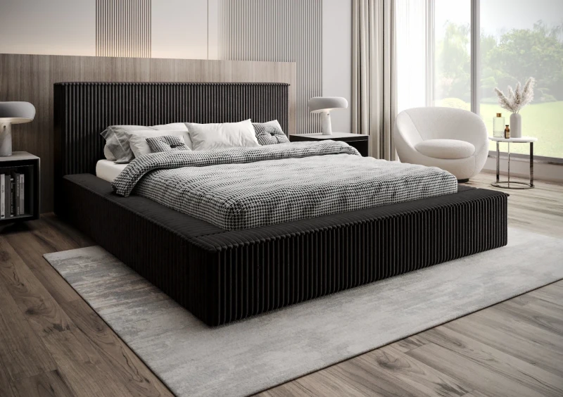 Łóżko tapicerowanie 120x200 Beti tkanina tilia 100