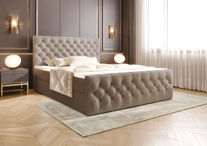 Łóżko kontynentalne TESSA tkanina legend 3