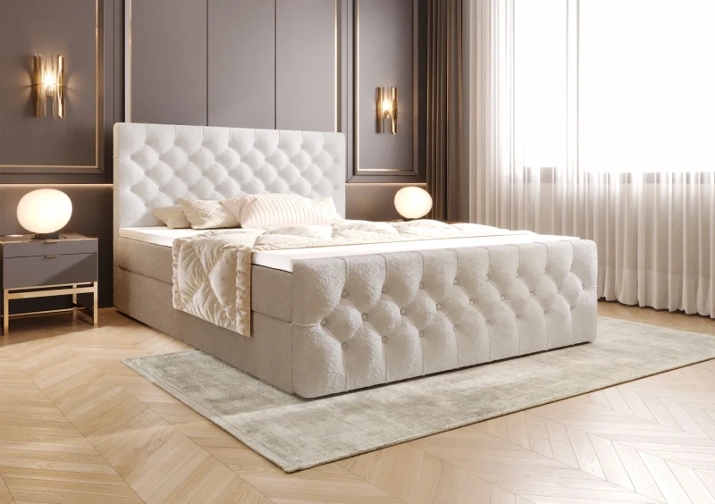 Łóżko kontynentalne TESSA tkanina legend 1