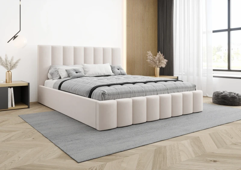 Łóżko tapicerowane Aria tkanina dream velvet 202.03