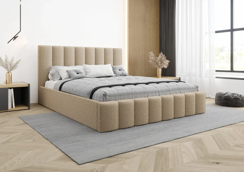 Łóżko tapicerowane Aria tkanina abriamo 03