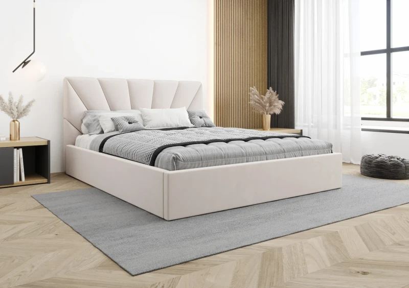 Łóżko tapicerowane LUISA tkanina dream velvet 202.03