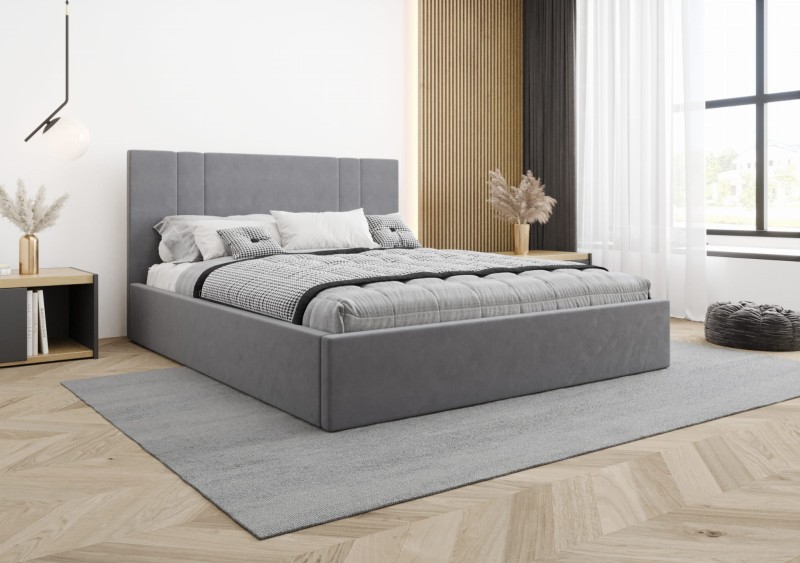 Łóżko tapicerowane LISSI tkanina jasmine 90