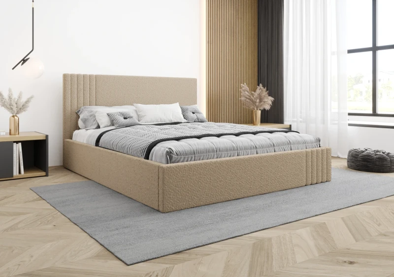 Łóżko tapicerowane LENA tkanina abriamo 03