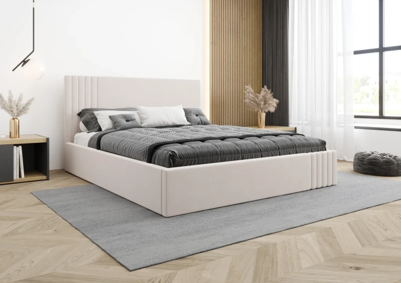 Łóżko tapicerowane LENA tkanina dream velvet 202.03