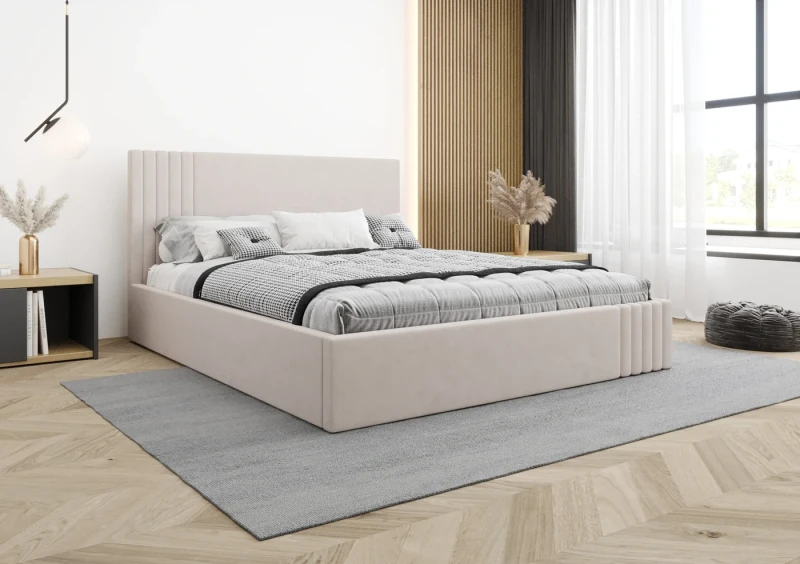 Łóżko tapicerowane LENA tkanina jasmine 21